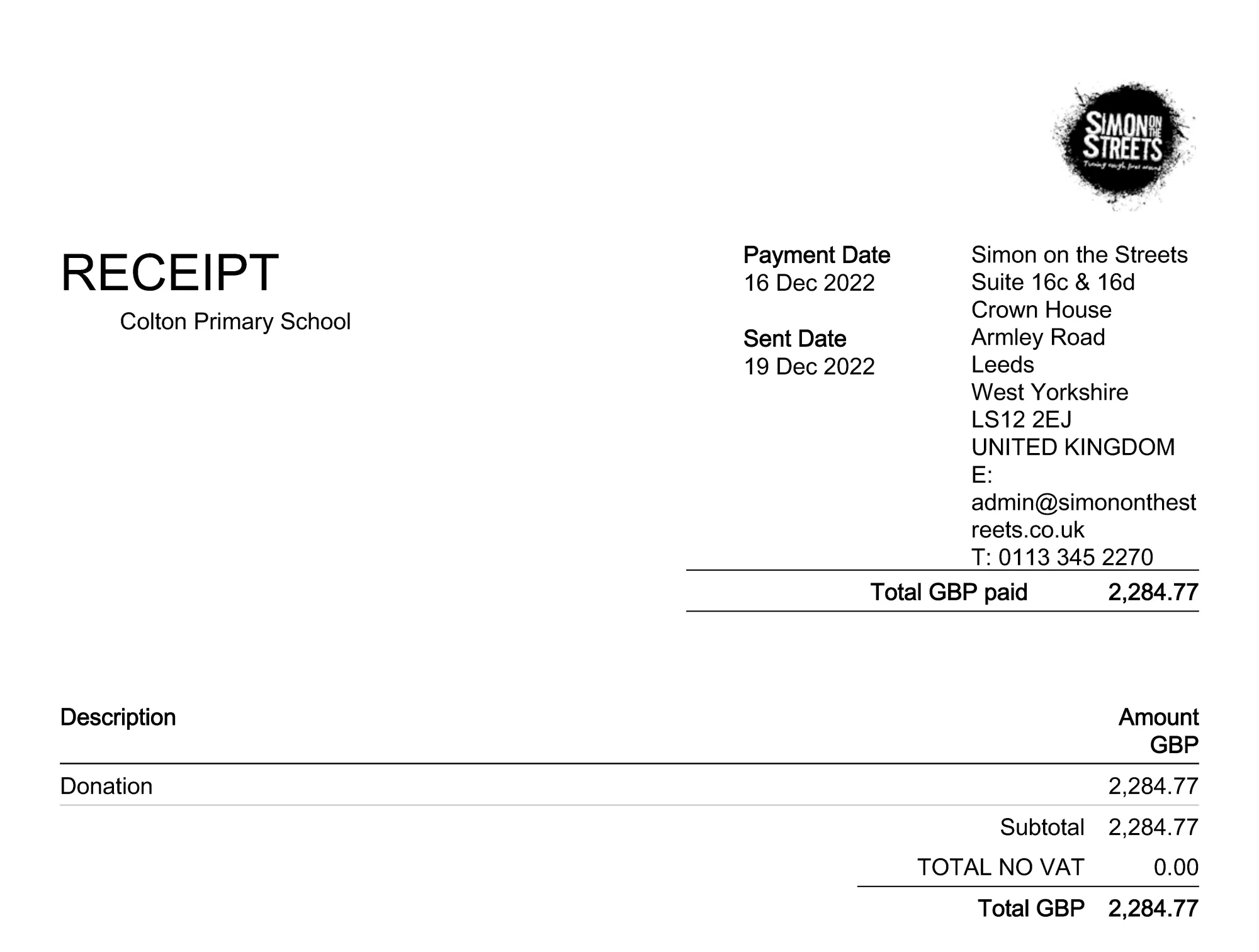 receipt
